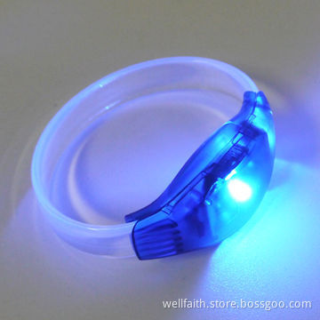 Fake designer charm silicone bracelet, voice activated